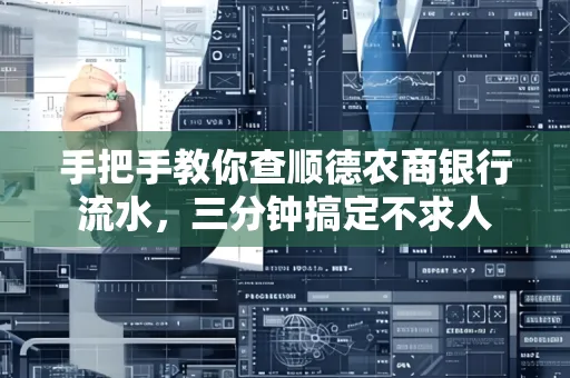 手把手教你查顺德农商银行流水,三分钟搞定不求人
