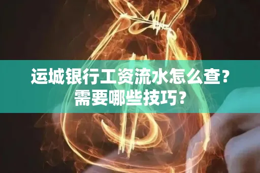 运城银行工资流水怎么查?需要哪些技巧?