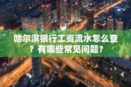 哈尔滨银行工资流水怎么查?有哪些常见问题? 哈尔滨银行工资流水怎么查?有哪些常见问题?
