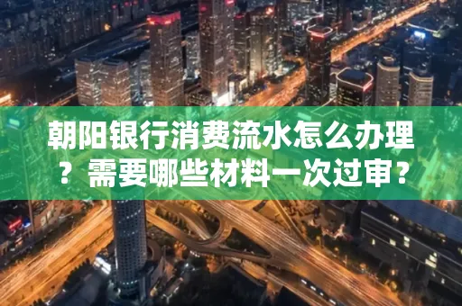 朝阳银行消费流水怎么办理?需要哪些材料一次过审?