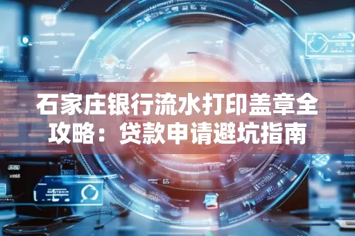 石家庄银行流水打印盖章全攻略:贷款申请避坑指南