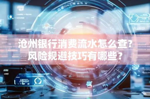 沧州银行消费流水怎么查?风险规避技巧有哪些?