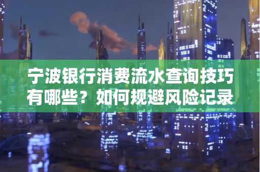 宁波银行消费流水查询技巧有哪些?如何规避风险记录?