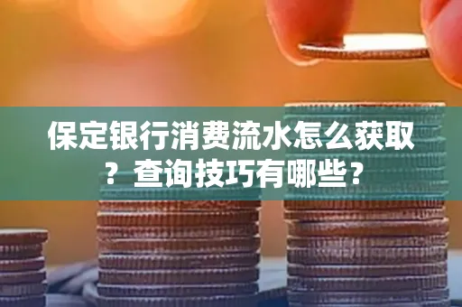 保定银行消费流水怎么获取?查询技巧有哪些?
