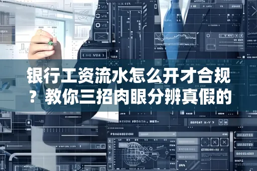 银行工资流水怎么开才合规?教你三招肉眼分辨真假的方法!