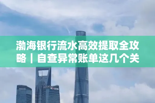 渤海银行流水高效提取全攻略|自查异常账单这几个关键点别错过