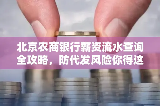 北京农商银行薪资流水查询全攻略,防代发风险你得这样做