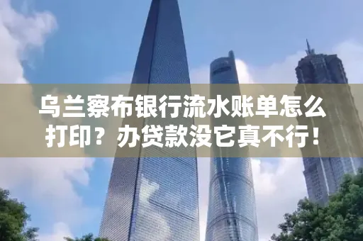 乌兰察布银行流水账单怎么打印?办贷款没它真不行!