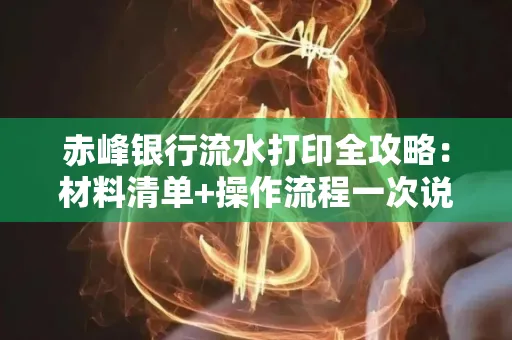 赤峰银行流水打印全攻略:材料清单+操作流程一次说清