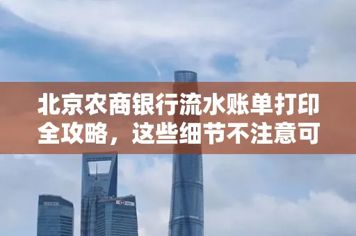 北京农商银行流水账单打印全攻略,这些细节不注意可能白跑一趟
