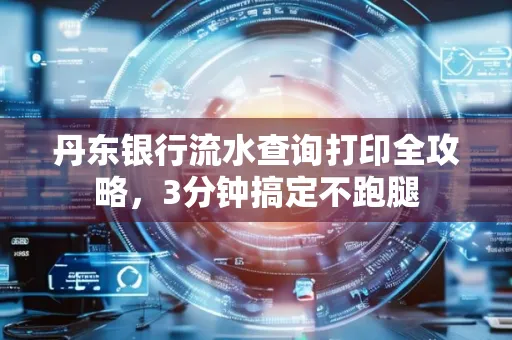 丹东银行流水查询打印全攻略,3分钟搞定不跑腿