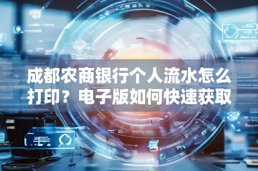 成都农商银行个人流水怎么打印?电子版如何快速获取?